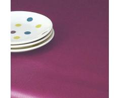 Nappe Rectangulaire anti-tache impermÃ©able 160x300cm Uni Prune par Fleur de Soleil - coton enduit - sans solvant - sans phtalate - 100% fabrication franÃ§aise