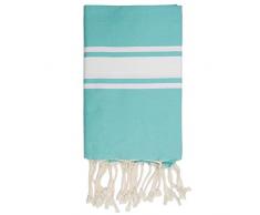 Moorish Idol - Fouta Traditionelle Unie- 100cm x 200cm- Vert Turquoise