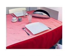 Soleil dOcre 813391 Happiness Nappe Carrée Polyester Rouge 140 x 140 cm