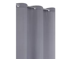 Rideaudiscount Rideau Uni 6 Oeillets 140x240 cm Gris