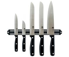 Bergner Masterpro Gourmet - Set 5 Couteaux+ barr magnÃ©tique Acier Inoxydable