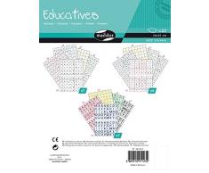Maildor AE123O - Un sachet de gommettes Educatives 20 planches 16x21 cm, Alphabet (1 600 stickers)