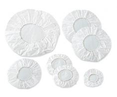 Fackelmann 44511 Cache Couvercle pour Casserole 7 Pieces en PE Blanc, Plastique, 25 x 20,5 x 1 cm