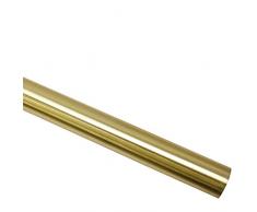 GARDINIA Tringle à rideau, Barre métalique, Série Chicago, Diamètre: 20 mm, Longueur: 120 cm, Couleur: Laiton mat