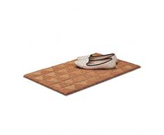 Relaxdays 10021031 FuÃmatte Dreieck Aus Kokos, Rutschfest Paillasson Triangle en Fibres de Coco, PVC, Nature, 40x60x1,5 cm