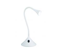 Reality, Lampe de table, Viper incl. 1 x LED,SMD,3,0 Watt,3000K,260 Lm. Corps: Plastique, Blanc H:31,8cm, Ã:13,5cm, P:35,0cm IP20,Interrupteur,Flexible,Montage au mur