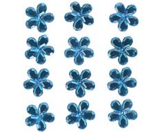Kaisercraft Autocollant Fleur Strass 21mm 12/Pkg-Bleu