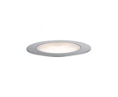 Paulmann 93953 Outdoor Plug&Shine Encastrés Sol LED 1W, IP65, 3000K, 24V, 70mm, Argent inoxydable, Plastique