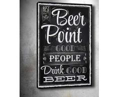 Bonamaison Peinture sur toile, multicolore, 50 x 70 cm - Conçu et fabriqué en Turquie