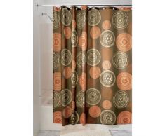 InterDesign Bazaar rideau douche, rideau baignoire de 183,0 cm x 183,0 cm en polyester, rideau salle de bain avec 12 Åillets mÃ©talliques, brun