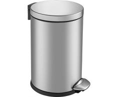 EKO Luna Poubelle Ã PÃ©dale MÃ©tal Inox 27,2 x 21 x 29 cm 5 litres