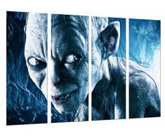 Tableau Moderne Photographique, Impression sur bois, Gollum, personnage Le Seigneur des Anneaux, 131 x 62 cm, ref. 26642
