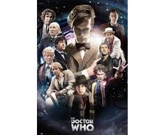 1art1 63278 Doctor Who Poster Onze Docteurs RÃ©gÃ©nÃ©ration 91 x 61 cm