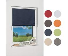 K-Home Klemmfix Mini Store occultant, Tissu, Bleu, 90 x 150 cm