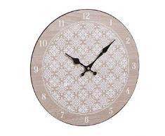 Dcasa Horloge Murale Moderne en Bois pour décoration dintérieur Unisexe Adulte, Multicolore (Multicolore), Unique