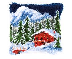 Vervaco Kit Coussin au Point noué Paysage de Montagne