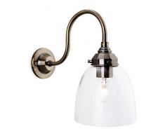 FirstlightVictoria Applique murale, mÃ©tal, E27, 40Â W, Laiton Antique/transparent