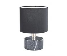 Trio Leuchten 503900102 Orlando Lampe de Table, E14, 1 W, Mamor Noir, 18 x 18 x 27 cm