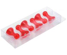 Magnet ExpertÂ® F4M19R-1 Rouge Grand fruitÃ© quille Aimant - Bureau & frigo (diamÃ¨tre de 19mm x 30mm de Hauteur) (1 Paquet de 6), Argent
