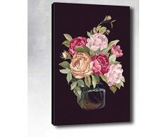 Bonamaison Peinture sur toile, multicolore, 30 x 40 cm - Conçu et fabriqué en Turquie