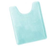 Clara Clark antidÃ©rapant en Mousse Ã mÃ©moire Tub-Shower Tapis de Bain, Noir, Aqua Light Blue, Contour