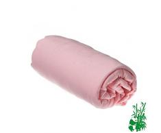Easy dort Drap Housse Bambou pour lit Une Place 90x190-5 Coloris Disponibles (Rose)