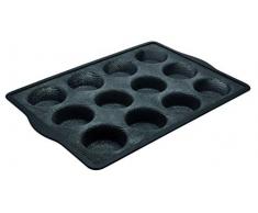 Zenker 685543 Moule 12 Muffins en Silicone Fibre de Verre, moule Ã muffins par 12, moule Ã 12 muffins, Silicone fibre de verre, Gris, 36,3 x 26 x 3 cm