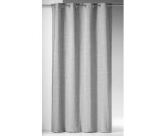 Home Maison 851676 Rideaux Tisse Fils Métalliques Sens Vertical Polyester Gris 140 x 260 cm