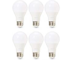 AmazonBasics Professional Lot de 6 ampoules LED Culot Edison Ã vis E27 Ãquivaut Ã 60Â W Blanc chaud, IntensitÃ© variable