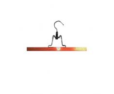 MSV 253 Cintre pour Jupe/Pantalon en Bois 35cm, Wood/MÃ©tal, Marron/Argent, 35 x 2,2 x 16 cm