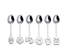 Guzzini Love Lot de 6 cuillères à café en Acier Inoxydable 18/10 Argenté 18