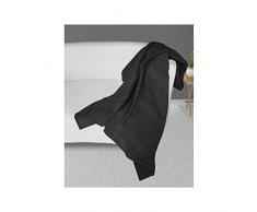 Soleil docre Adele Plaid, jetÃ© de fauteuil, Polycoton, Anthracite, 140 x 200 cm