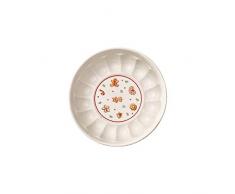 Villeroy & Boch Winter Bakery Delight Plat creux rond, Porcelaine Premium, Blanc/Rouge