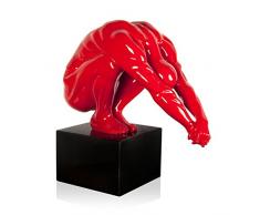 Arte Dal Mondo D1520PR Petit tourment Sculpture figurative Moderne en rÃ©sine laquÃ©e avec Base en marbre, Multicolore, 21,5 x 13 x 23 cm