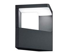 TRIO, Applique, Ganges incl. 1 x LED,SMD,9,0 Watt,3000K,1000 Lm. Acryl, Blanc, Corps: Fonte daluminium, Anthracite L:17,0cm, H:15,0cm, P:12,0cm IP54,Montage au mur