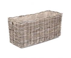 Red Hamper Petit sous Banc en rotin Panier