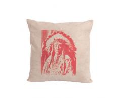 Ian Snow Housse de Coussin ImprimÃ© amÃ©rindien Rouge Multicolore