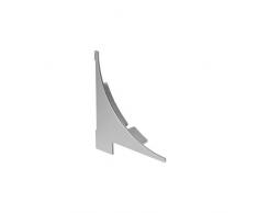 SLV GLENOS PROFIL Embouts pour étagère, 2 pièces (1 x gauche et droite), argent 213574