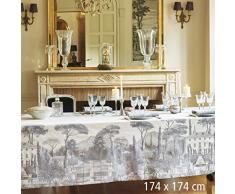 Garnier-Thiebaut PALAZZINA Nappe Antitache, Coton, Fusain, 174 x 174 cm