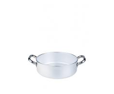 Pentole Agnelli ALMR110632 Casseroles Professionnelles en Aluminium de 5 mm, Casserole cylindrique à Faible rayonnement, 8 L