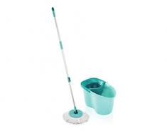 Leifheit Set Clean Twist Disc Mop Active, seau et balai-essoreur simples Ã utiliser, balais serpillÃ¨re avec mÃ©canisme dessorage intÃ©grÃ©