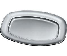 Alessi 125/35 Plat de Service Ovale en Acier Inoxydable 18/10 SatinÃ© Ã Bord Brillant
