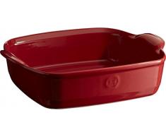 Emile Henry Eh349550 Plat à Four Carré Céramique Rouge Grand Cru 28 X 23 X 7,5 cm