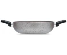PENSOFAL Pen9913 Sauteuse 2 poignÃ©es, diam. 28cm, SÃ©rie Inducta, Effet Pierre, Gris metallisÃ©