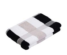 GÃ¶zze New York Drap de bain, Cotton, Noir/Blanc/Argent, 70 x 140 cm