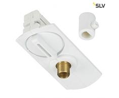 SLV 143121 Phase simple pendentif luminaire Adaptateur fileté, blanc, avec soulagement de traction et pièces, métal, blanc,