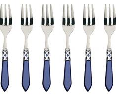 Bugatti ALC2M-N4217 Aladdin MÃ©nagÃ¨re de 6 PiÃ¨ces Fourchette Ã GÃ¢teau Acier/ABS Bleu 21 x 18 x 3 cm
