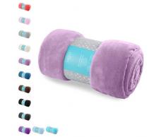 AmeliaHome Couverture en Microfibre Polaire Douce et Douce, Polyester, Lilas, 70 x 150