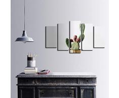 Bonamaison DÃ©coration Murale Ensemble de 5 Impression sur Toile, Dimensions: 100 x 60 Cm - ConÃ§u et fabriquÃ© en Turquie