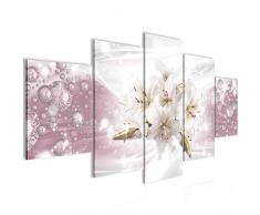 Tableau decoration murale Lys de Fleurs - XXL Impression sur Toile Salon Appartment 5 Parties - prÃªt Ã accrocher - 016653a